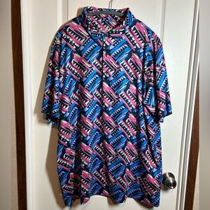 Deolax Colorful Geometric Men's Shirt - Size XXL EUC